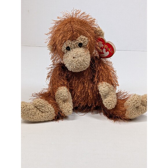 Ty Other - Ty Punkies - ZIG-ZAG the Brown Monkey Plush Stuffed Animal Toy EXCELLENT